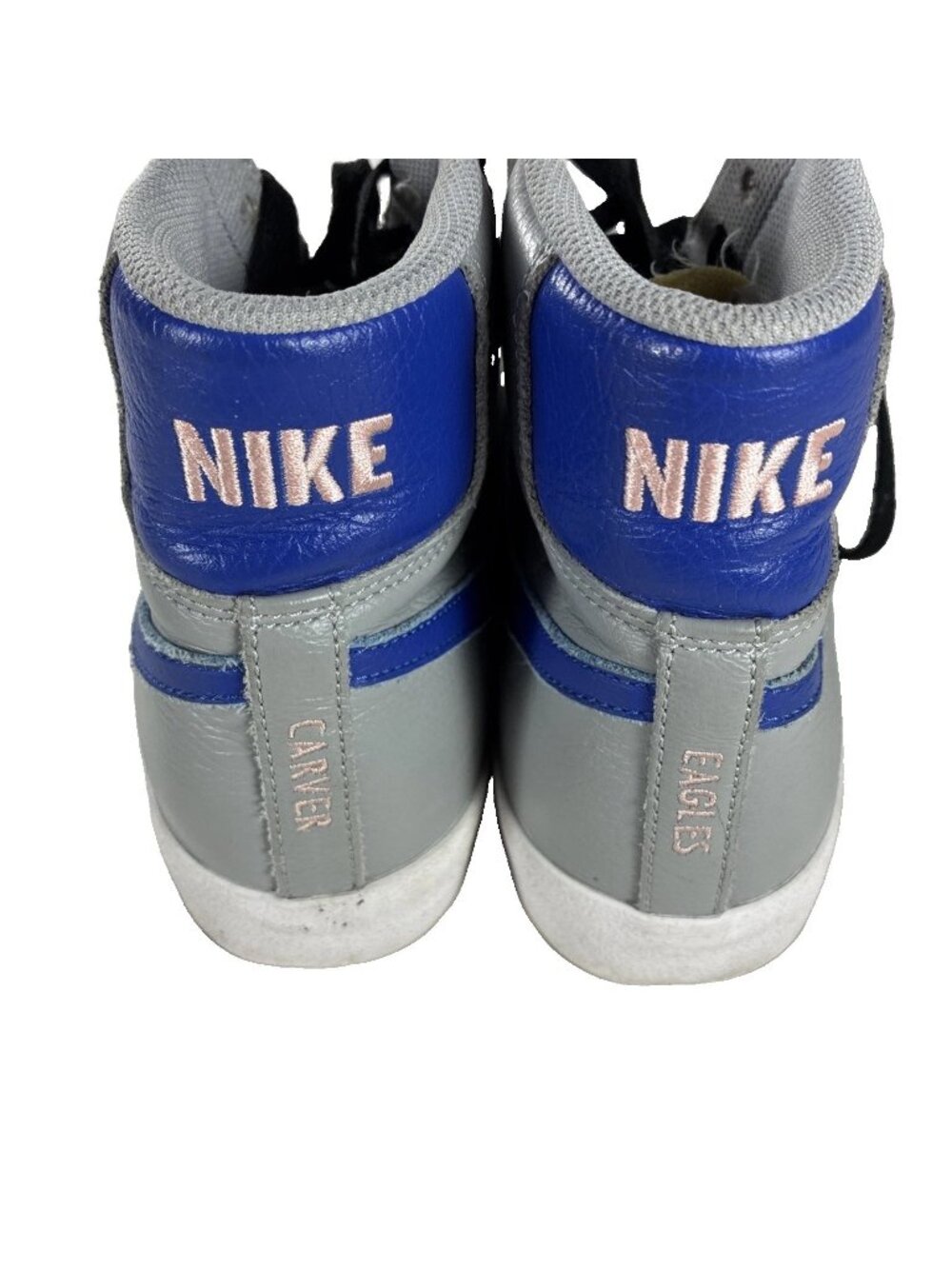 Nike Blazer Mid 77 Nike By You Custom Carver Eagles Blue White Shoes Women SZ 10